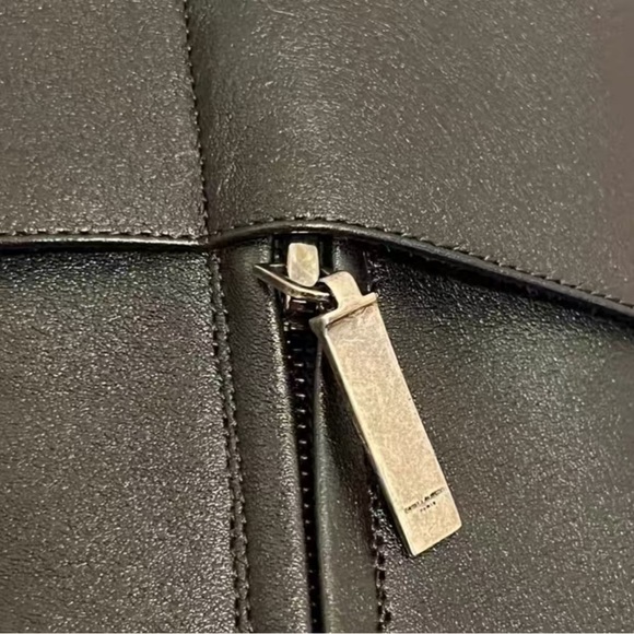 Saint Laurent Black Heeled Boots with Buckle - Picture 5 of 5